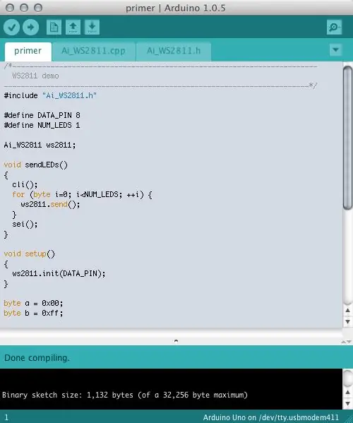 Arduino IDE abil see vilgub