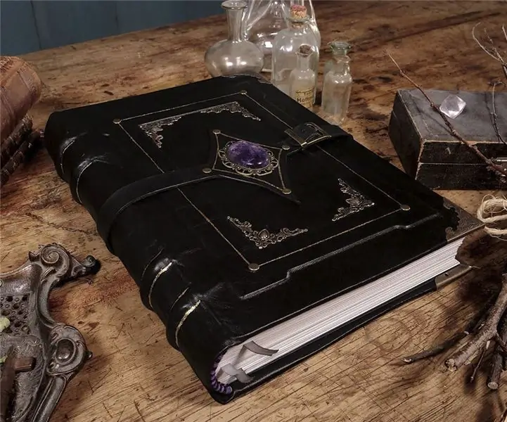 Black Magic Leather Grimoire - Tutorial Mengikat Buku