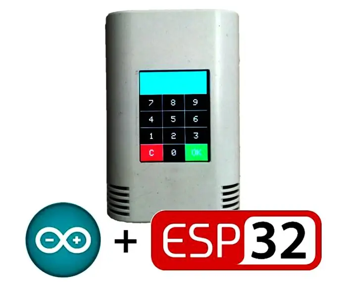 ESP32 kódzár érintőképernyővel: 5 lépés