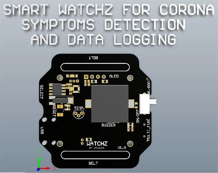 Smart Watchz avec détection des symptômes Corona et enregistrement des données