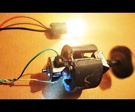 Bërja e një gjeneratori Magnet DC nga një motor përzierës i vdekur DIY: 3 hapa (me fotografi)