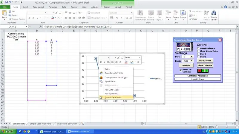 Pagpapadala ng Data sa Excel