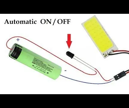 La luz LED de emergencia de la habitación con encendido y apagado automático más simple: 3 pasos