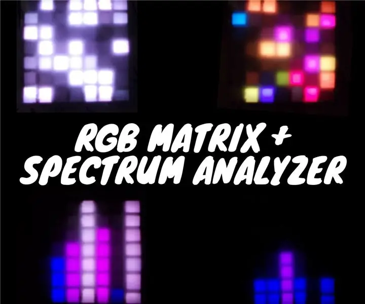 RGB Matrix + Spektr analizatori: 10 qadam (rasmlar bilan)