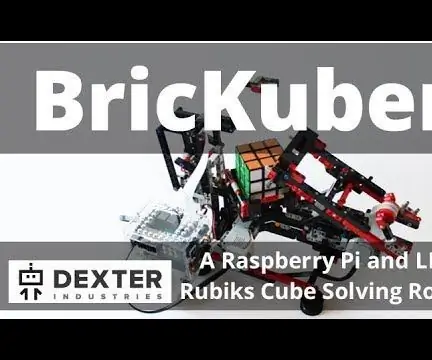 „BricKuber“projektas - „Raspberry Pi Rubiks“kubo sprendimo robotas: 5 žingsniai (su paveikslėliais)