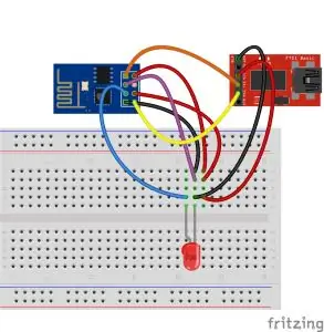 חיבור פינים לממיר ESP8266 לממיר USB-TTL