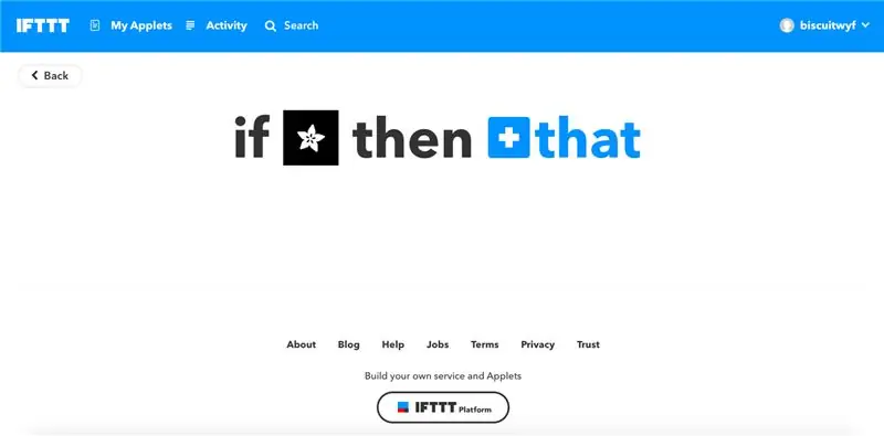 Настройка - Adafruit IO, IFTTT