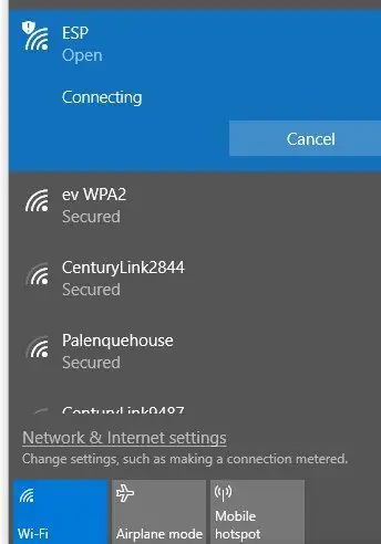 Свържете се с устройство от компютър чрез WIFI