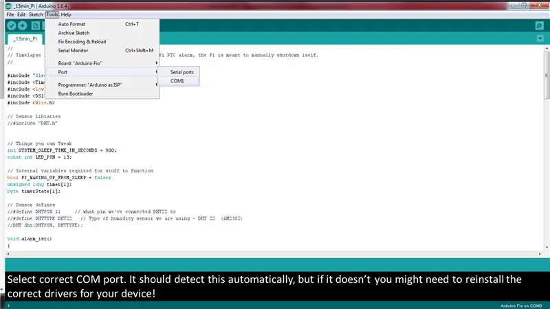 Etapa 4. Carregar programa para Sleepy Pi