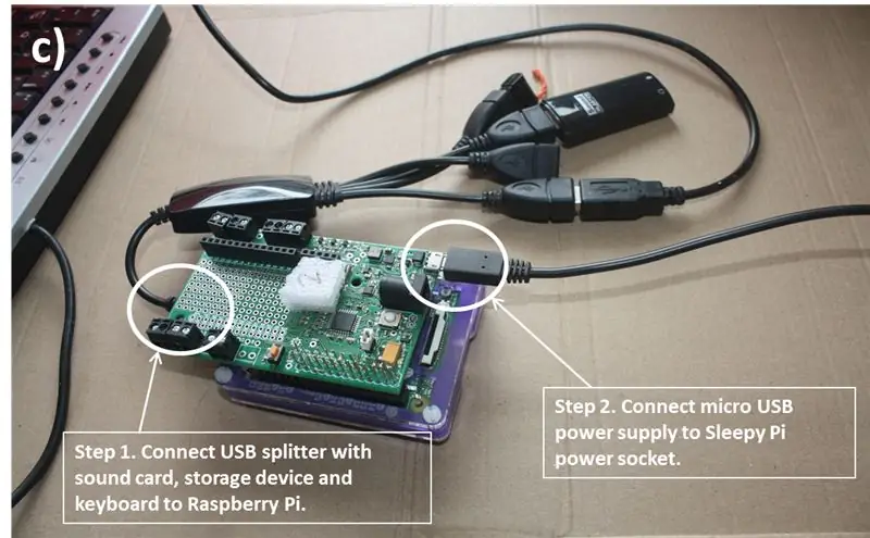 Trin 5: Konfigurer Sleepy Pi Real Time Clock og Raspberry Pi A+