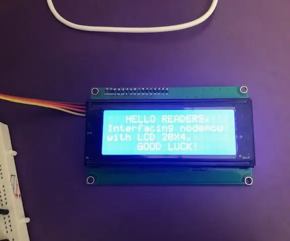 Połączenie wyświetlacza LCD 20X4 z Nodemcu: 3 kroki