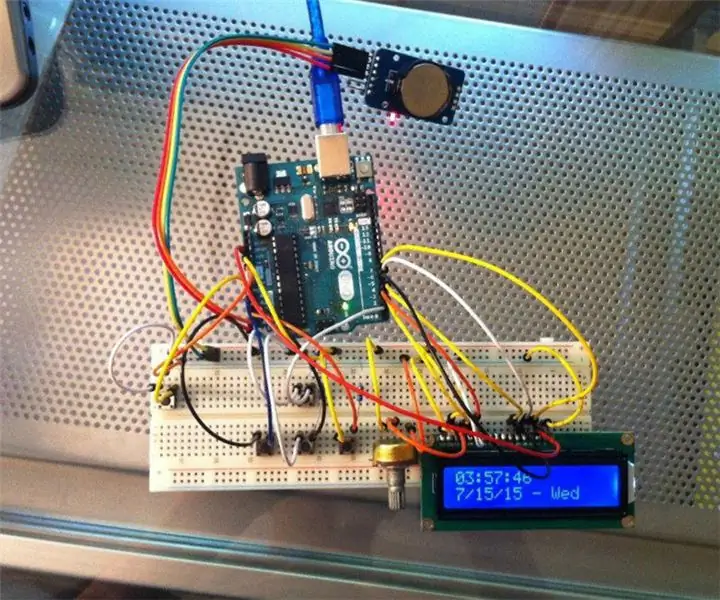 LCD дэлгэцтэй Arduino DS3231 RTC цаг: 3 алхам