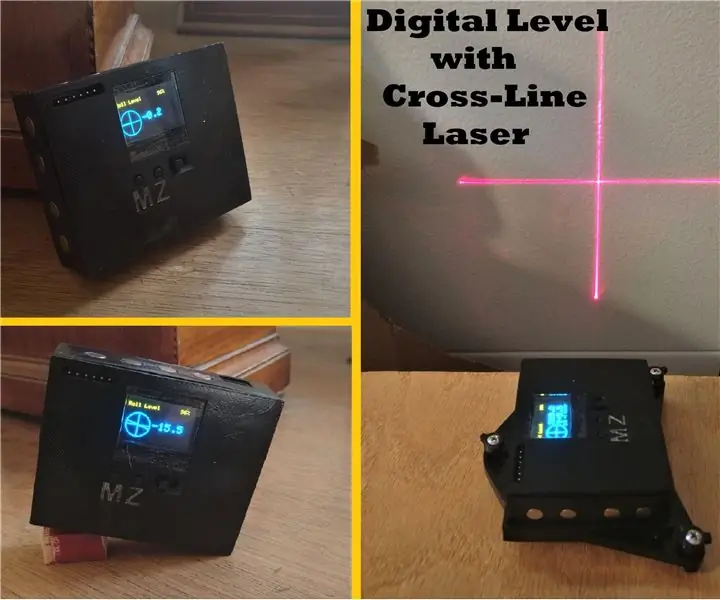 Digitálna vodováha s krížovým laserom: 15 krokov (s obrázkami)