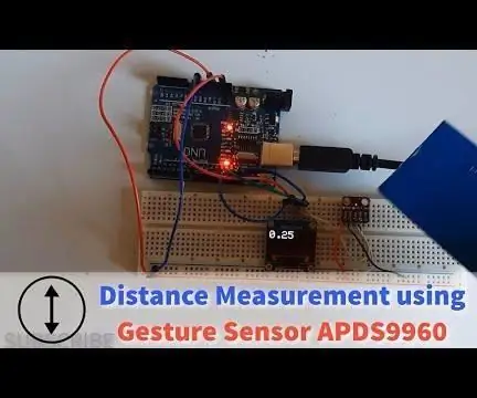 Mesura de proximitat de distància amb sensor de gest APDS9960: 6 passos