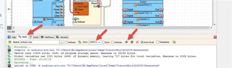 Hasilkan, Susun, dan Muat Naik Kod Arduino