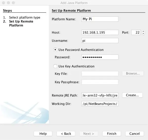 Konfigurujte Raspberry Pi jako vzdálenou platformu v NetBeans