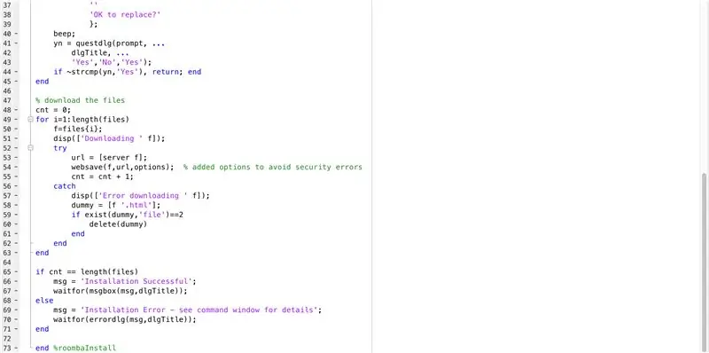 Descarregueu les caixes d'eines Roomba per a MATLAB