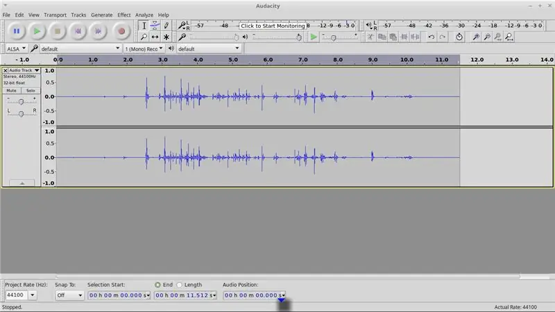 Splitting Mono Track til Stereo i Audacity