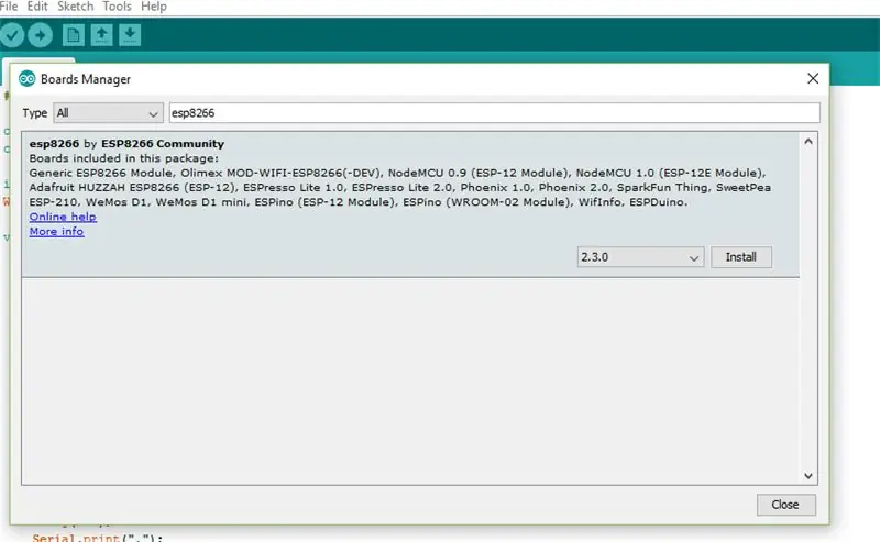 NodeMCU lövhə paketinin quraşdırılması