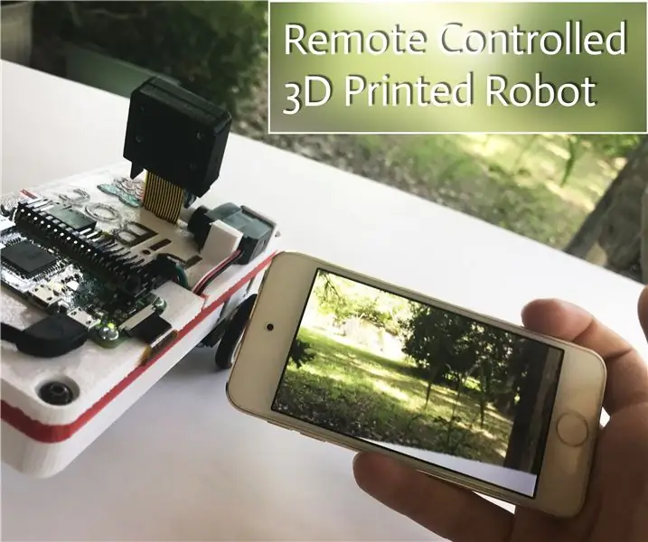 3 ዲ የታተመ Raspberry Pi Zero Robot: 12 ደረጃዎች