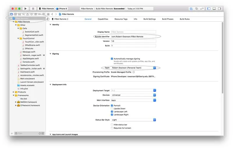 เปิดโครงการ Xcode