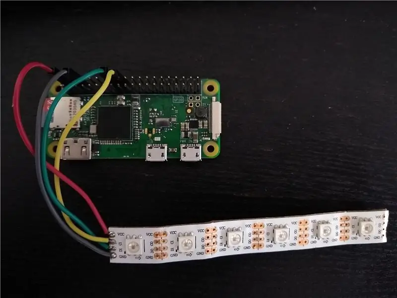 Conectando a faixa de LED ao Pi Zero W