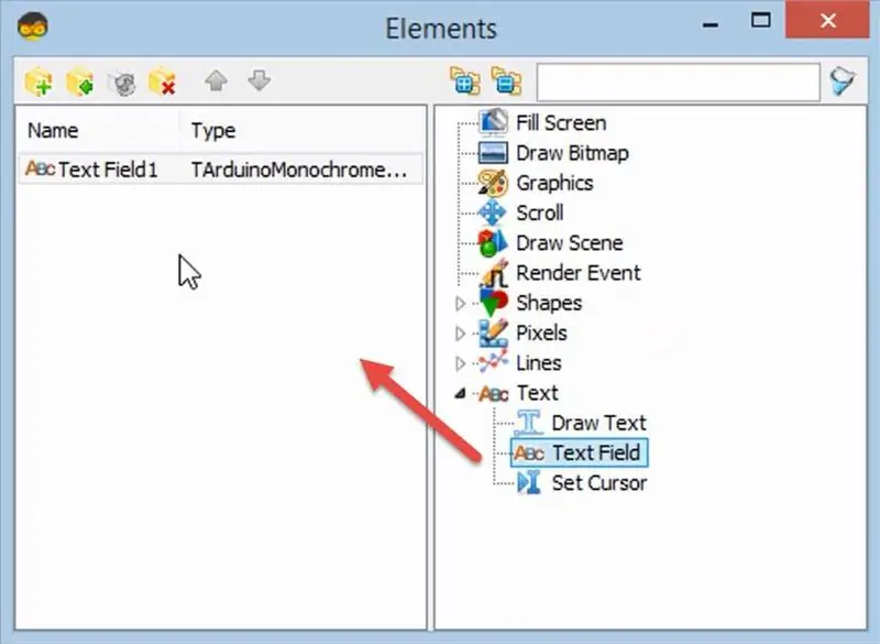 A Visuino Afegeix, configura i connecta components