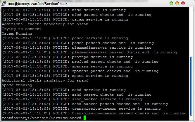 Script de moniteur de service pour les serveurs Linux