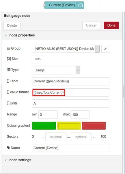 Gauge Node dan Link Node