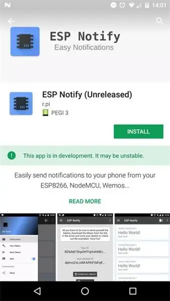 ESP_Notify וספרייה