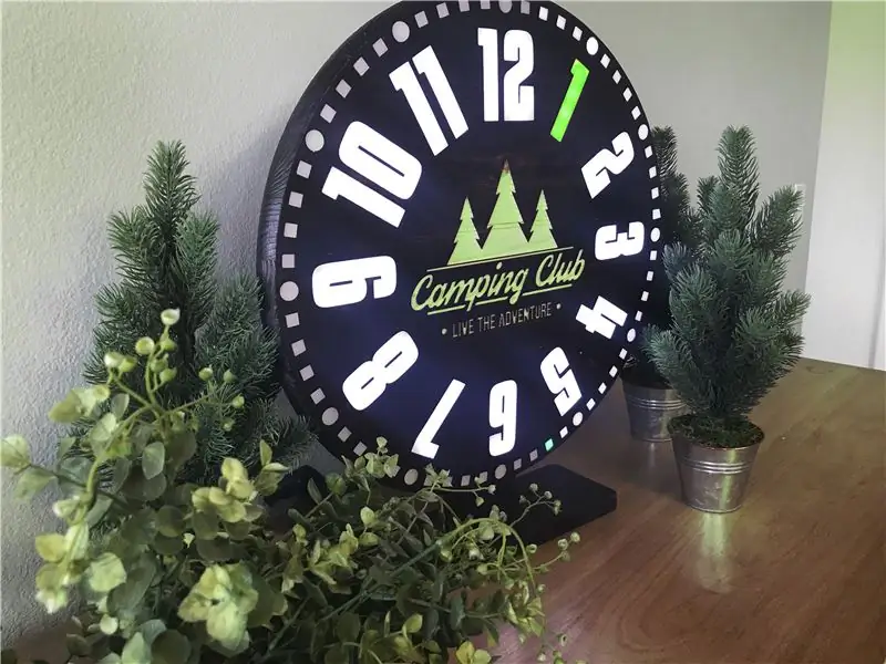 Horloge d'animation SMART LED connectée au Web avec panneau de commande Web, synchronisation du serveur de temps