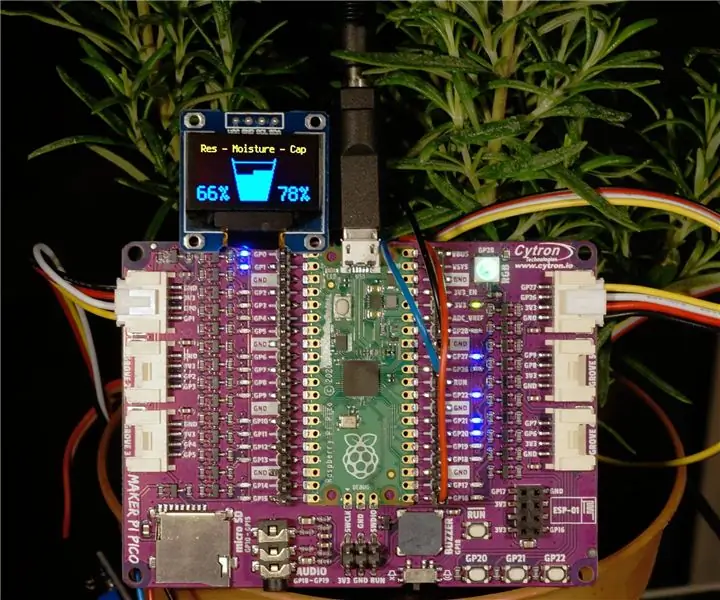 Rilevamento dell'umidità del suolo con Maker Pi Pico