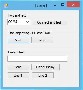 Arduino CPU+RAM колдонуу монитор ЖК