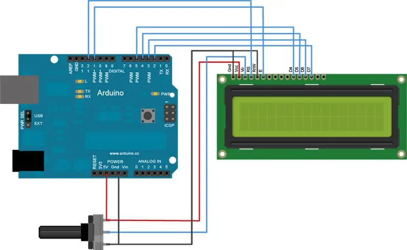 Подключите ЖК-дисплей к Arduino