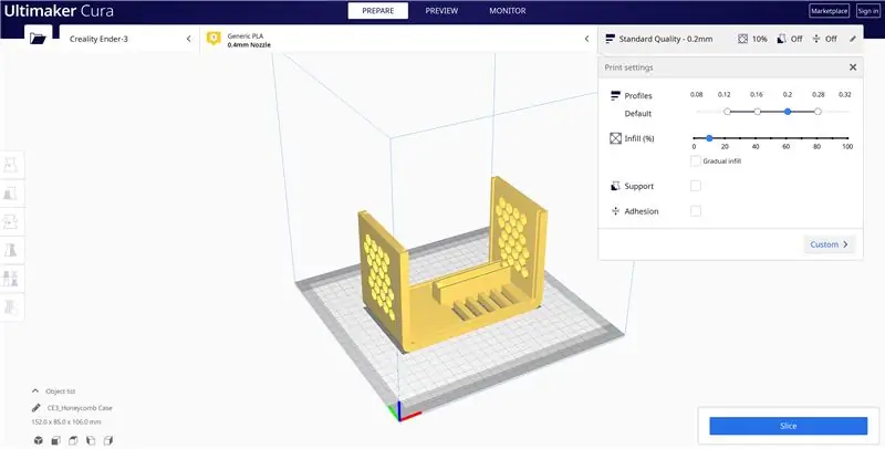 3D-printen van de behuizing