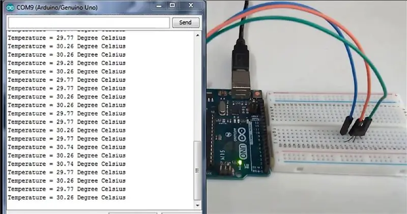 Testando o sensor de temperatura