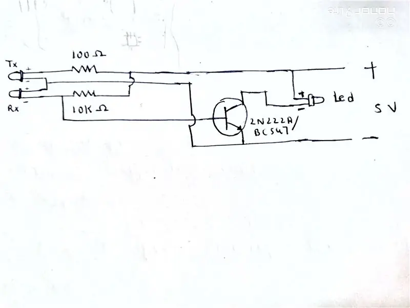 Circuitul senzorului de obstacole fără Arduino