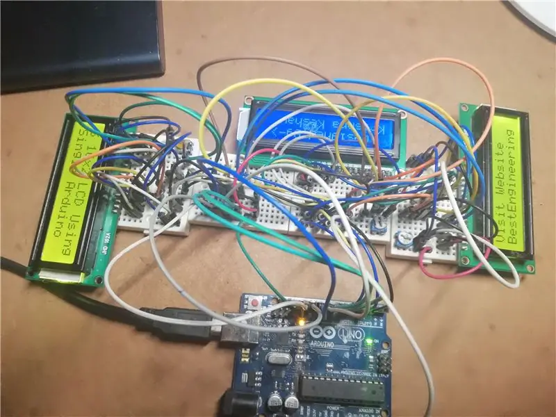 Ümumi Məlumat Xətindən istifadə edərək Arduino Uno ilə çoxlu LCD Arayüz