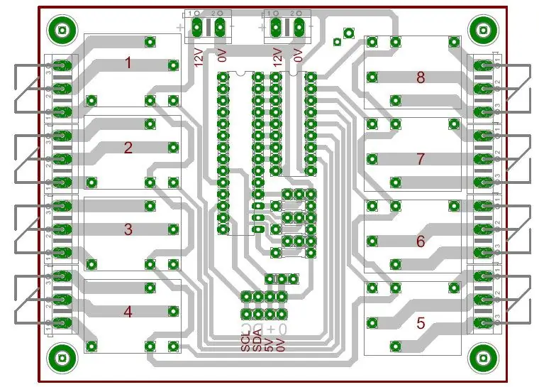 Opcijska I2C relejna ploča