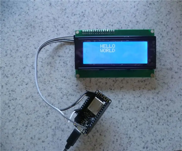 I2C LCD ESP8266: 6 ধাপ