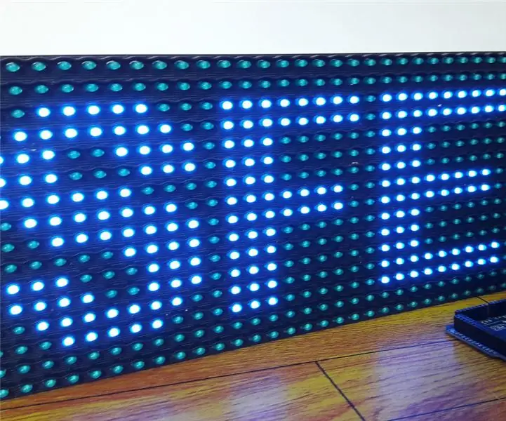 Zaub Ntawv ntawm P10 LED Zaub Siv Arduino: 5 Cov Kauj Ruam (nrog Duab)