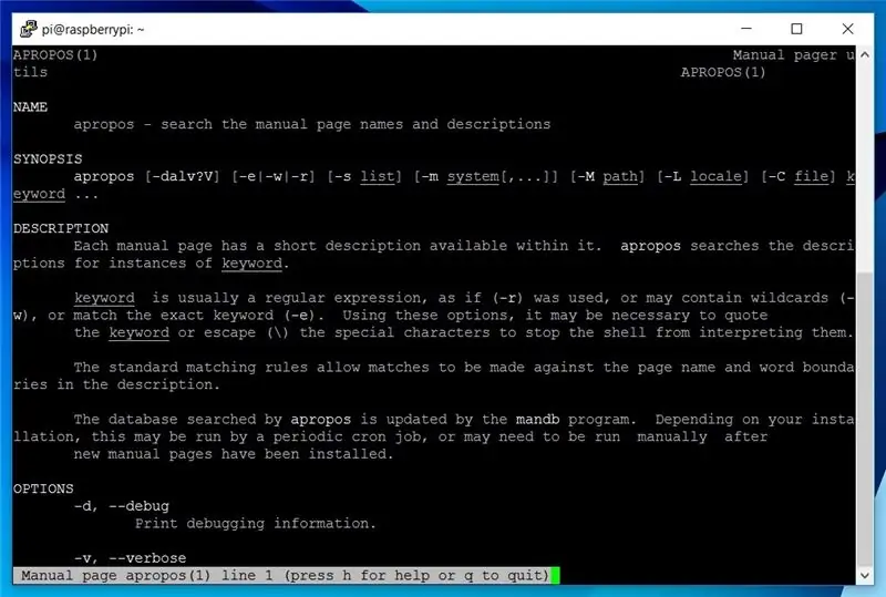 Obtenir ajuda a la terminal # 1: pàgines manuals i d'informació