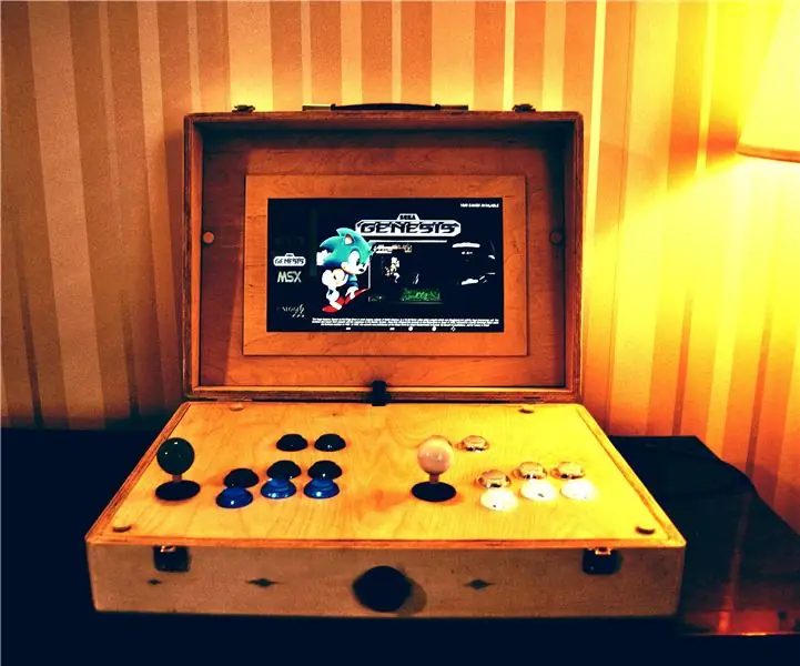 Krydsfiner Arcade Kuffert Med Retropie: 10 trin (med billeder)