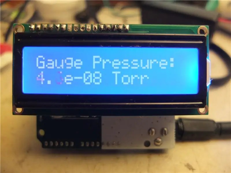 Leitura do transdutor magnetron invertido Arduino