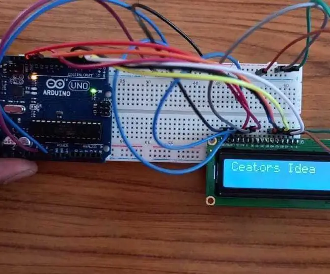 Arduino LCD displeyli bosma: 4 qadam