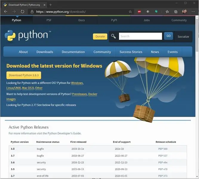 Python жүктеп алыңыз