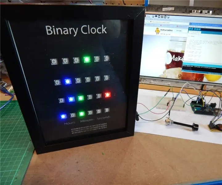 Binárne hodiny používajúce neopixely: 6 krokov (s obrázkami)