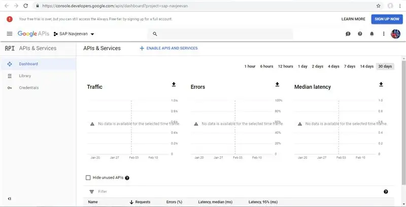 Jak vytvořit servisní účet pro fúzní tabulky pomocí konzoly Google Developers Console