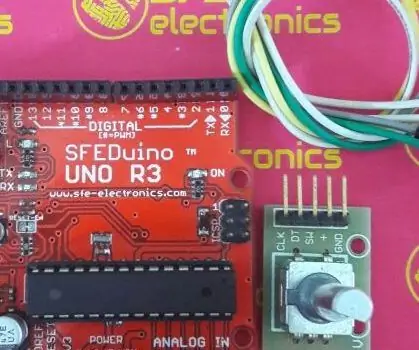 Tutoriaal vir roterende enkodeerder met Arduino: 6 stappe