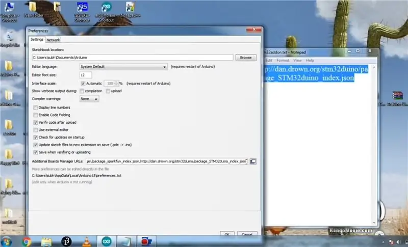 Տեղադրեք STM32 տախտակները Arduino IDE- ում